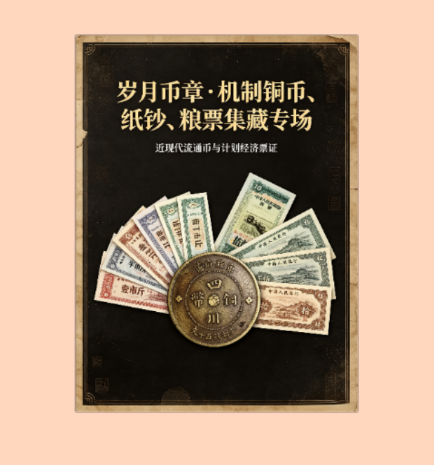 岁月币章・铜币、纸钞、粮票集藏专场